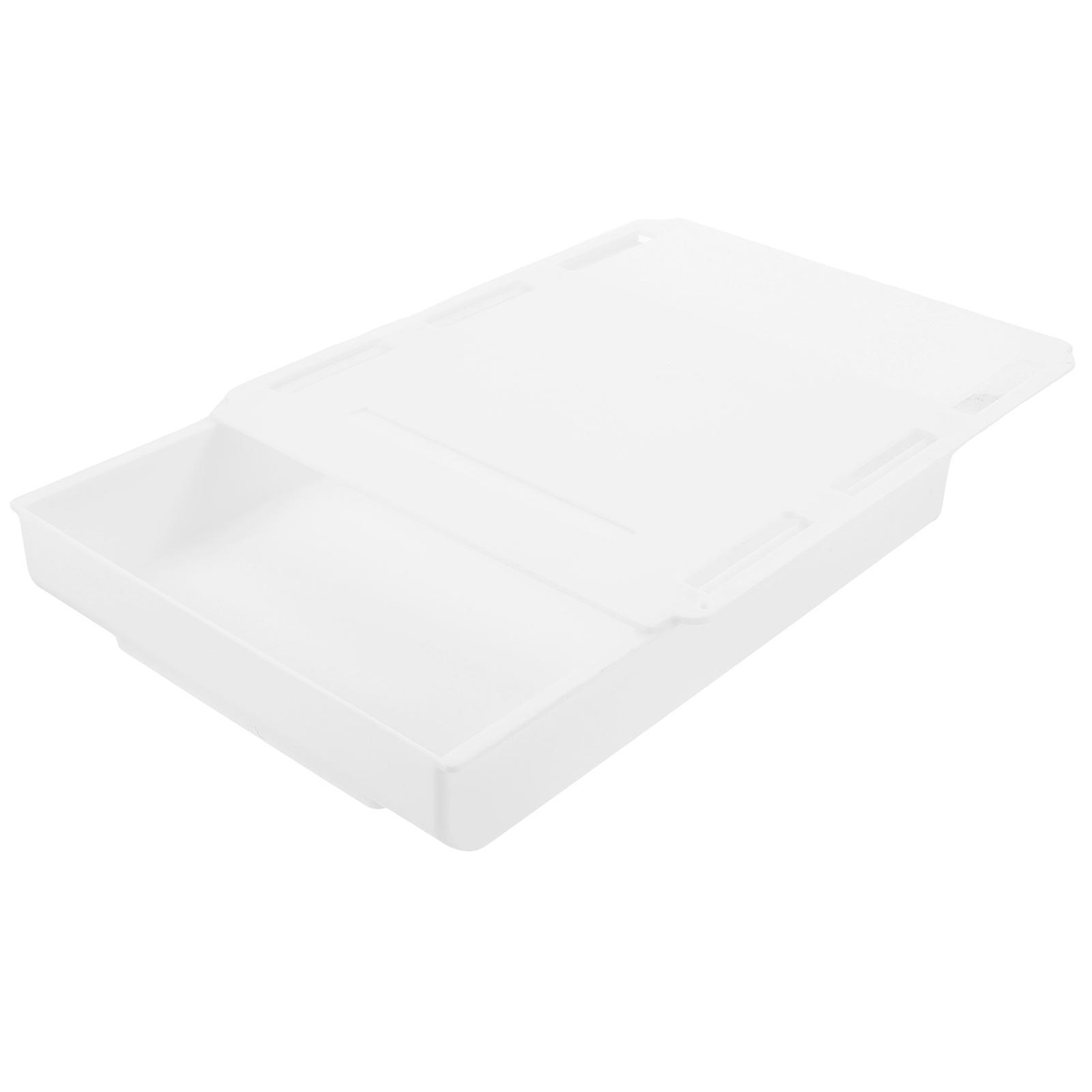 White Plastic Storage Box for Desk Organizing with Large Capacity Under Table Drawer 1 Piece