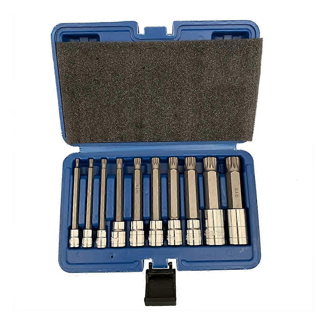 Star Bit Socket Set 10Piece For Professional Machine Maintenance And Motor Repairing Wrench Bit Set