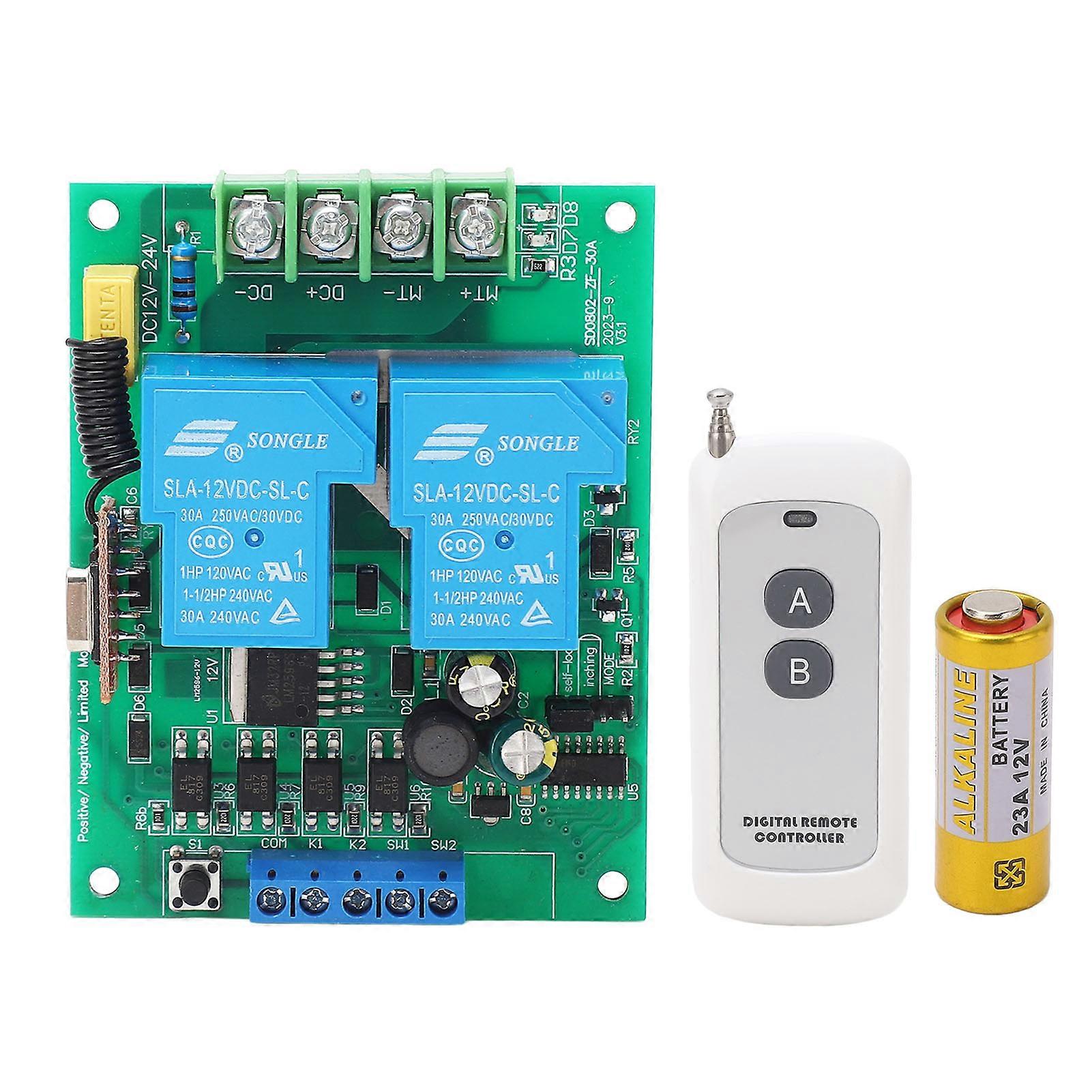 DC Motor Control Module Forward and Reverse Remote Motor Control Board with Limit Switch DC12‑24V