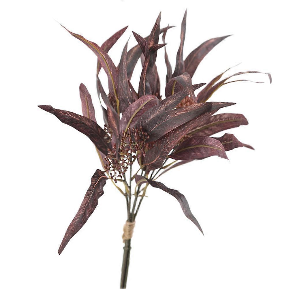 Pack Artificial Eucalyptus Realistic Design Perpetual Blooming for Home Use Wedding Party 5Pcs Set