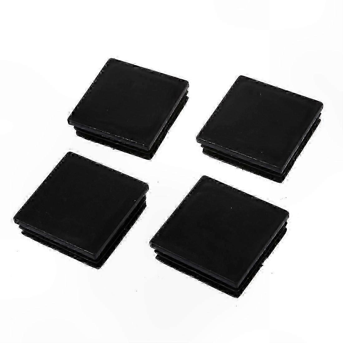 Square Plastic Tubing End Caps for 50mm Tubes 4 Pack