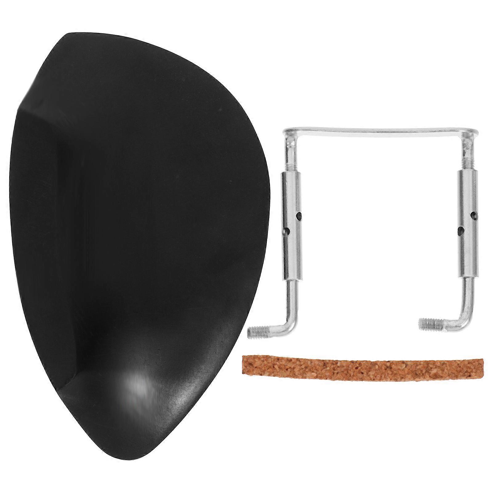 Ergonomic Violin Chin Rest for Comfortable Playing Experience Black Metal for Violin Use