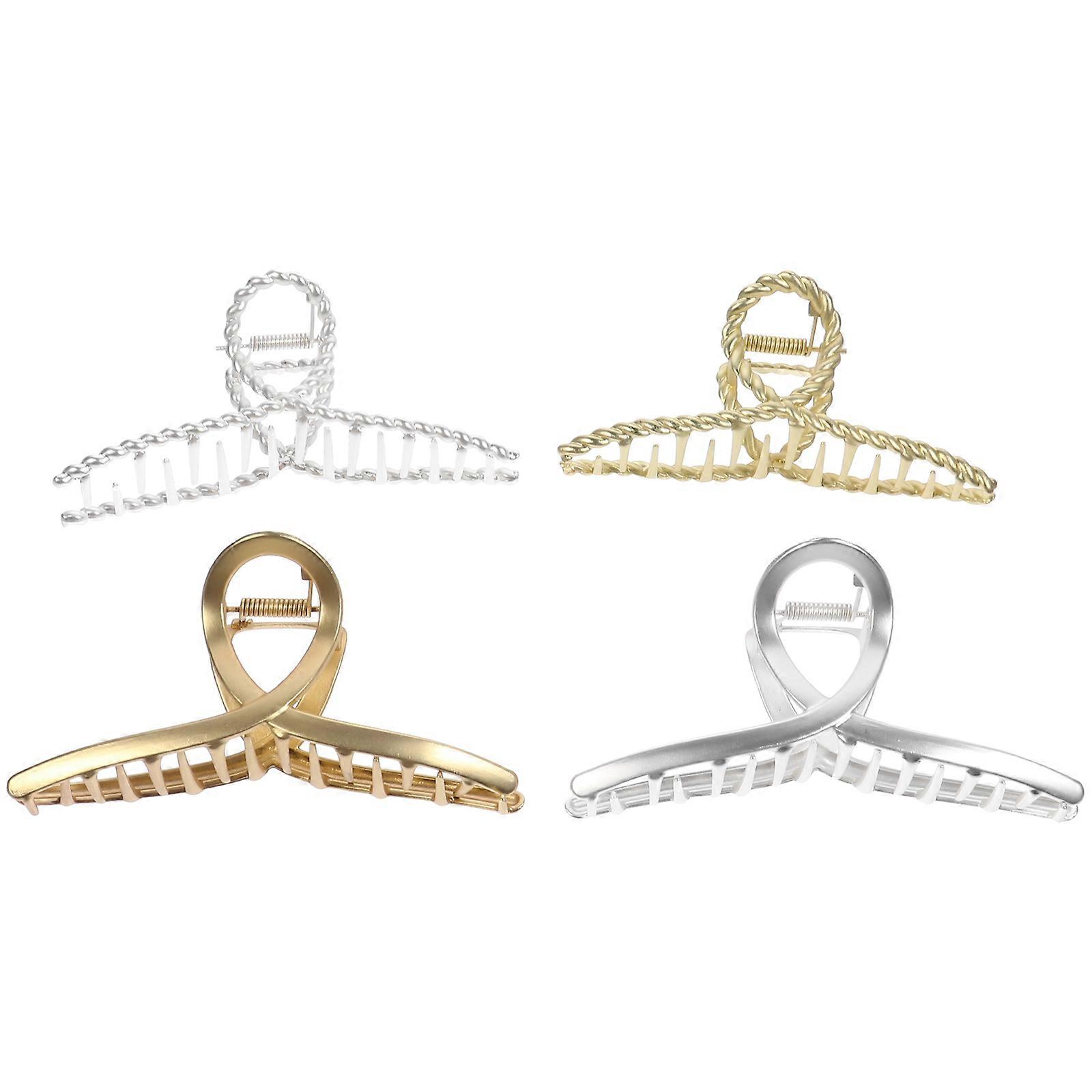 Large Claw Clips With Claw Shape For Daily Life Work 11.5X5cm Keep Hair Dry During Bathing And Washing Face 4Pcs