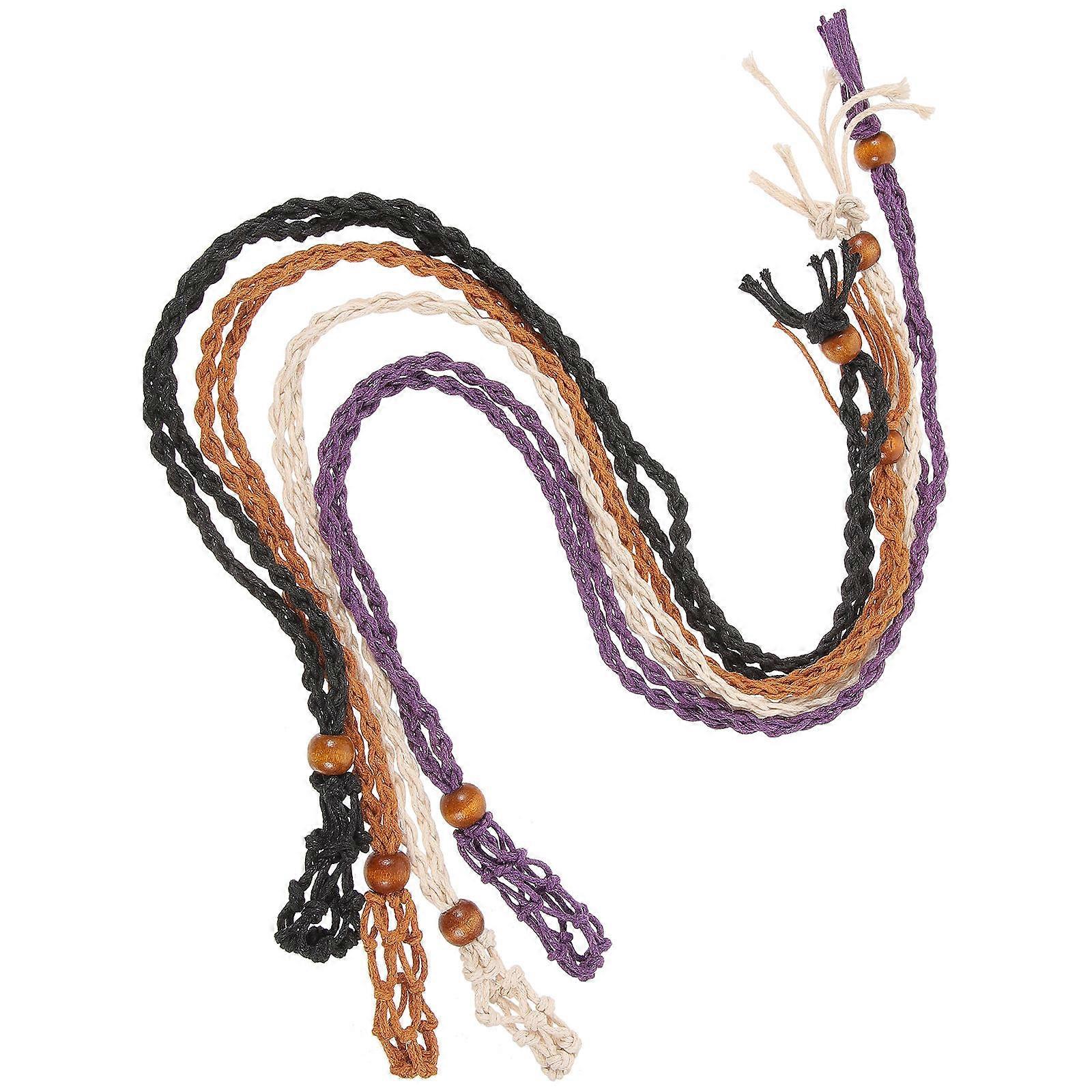 Here's a refined and professional product description for your **4pcs Adjustable Woven Stone Cage Necklace Holders**:
### ๐ฟ 4pcs Adjustable