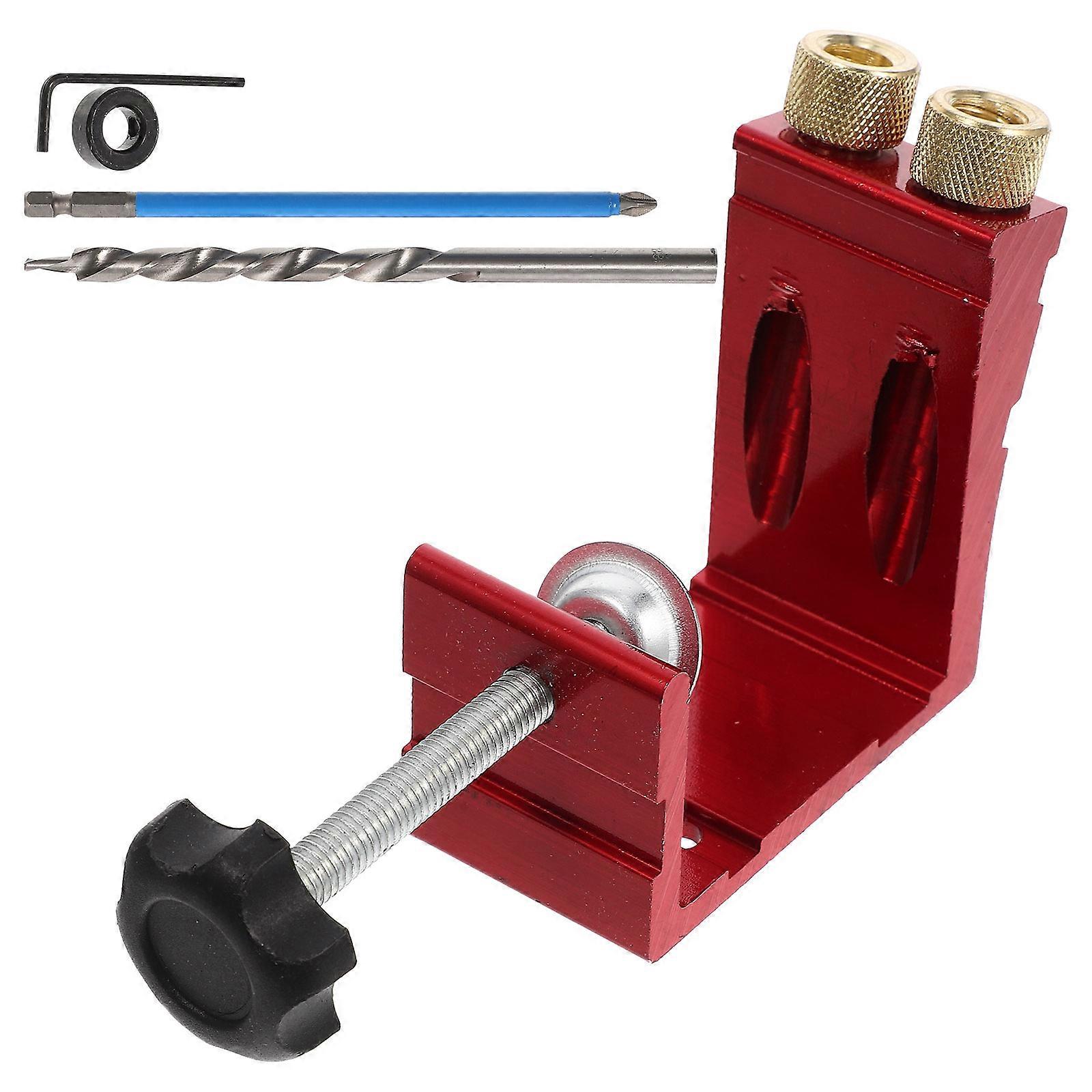 Drilling Guide Tool 1 Set 15-Degree Angle Bit For Woodworkers 3.5X3.5X1.6In Quick Clamp For Furniture Assembly