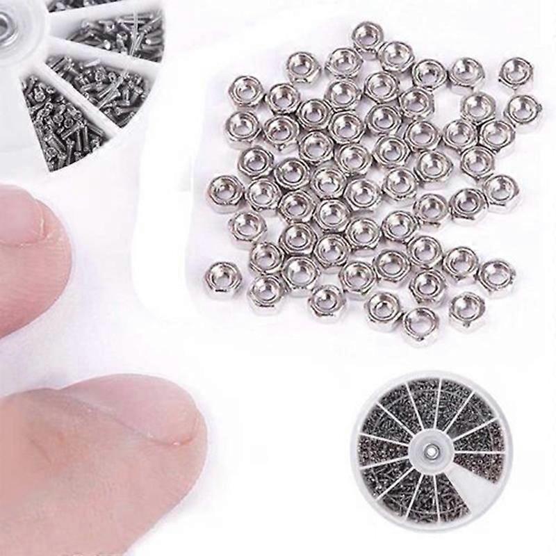 Small 12 Kinds Screw Nuts Electronics Kit Nut M1.2 M1.4 X 6