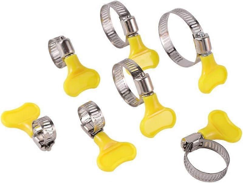 Adjustable Hose Pipe Clamp 8-38 mm Stainless Steel with Plastic Handle Butterfly Design 1 Piece