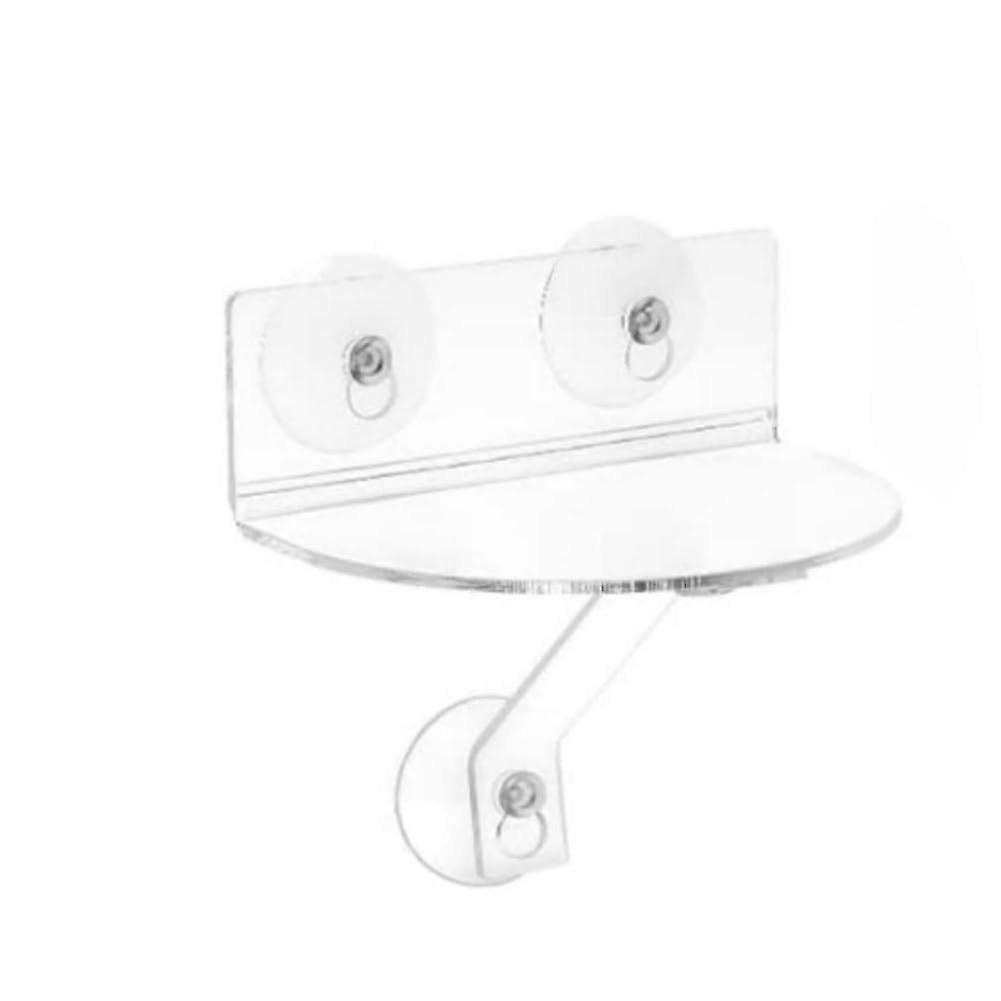 Clear acrylic window plant shelves with suction cups for plants, camera, picture frames Ref: 8274