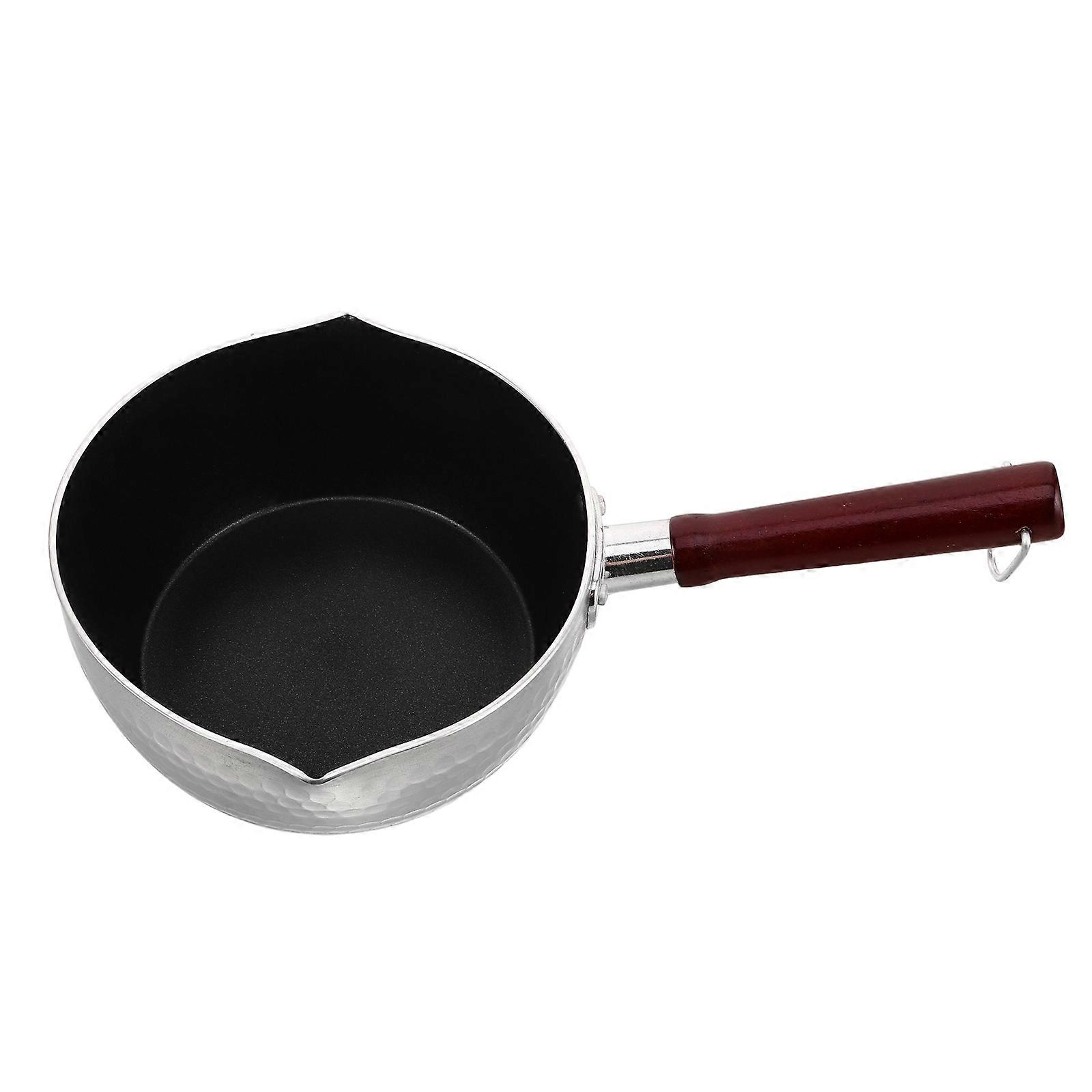 Japanese Sauce Pan with Wooden Handle for Home Use Versatile Cooking MultiColor Aluminum Alloy 1.5 Quart