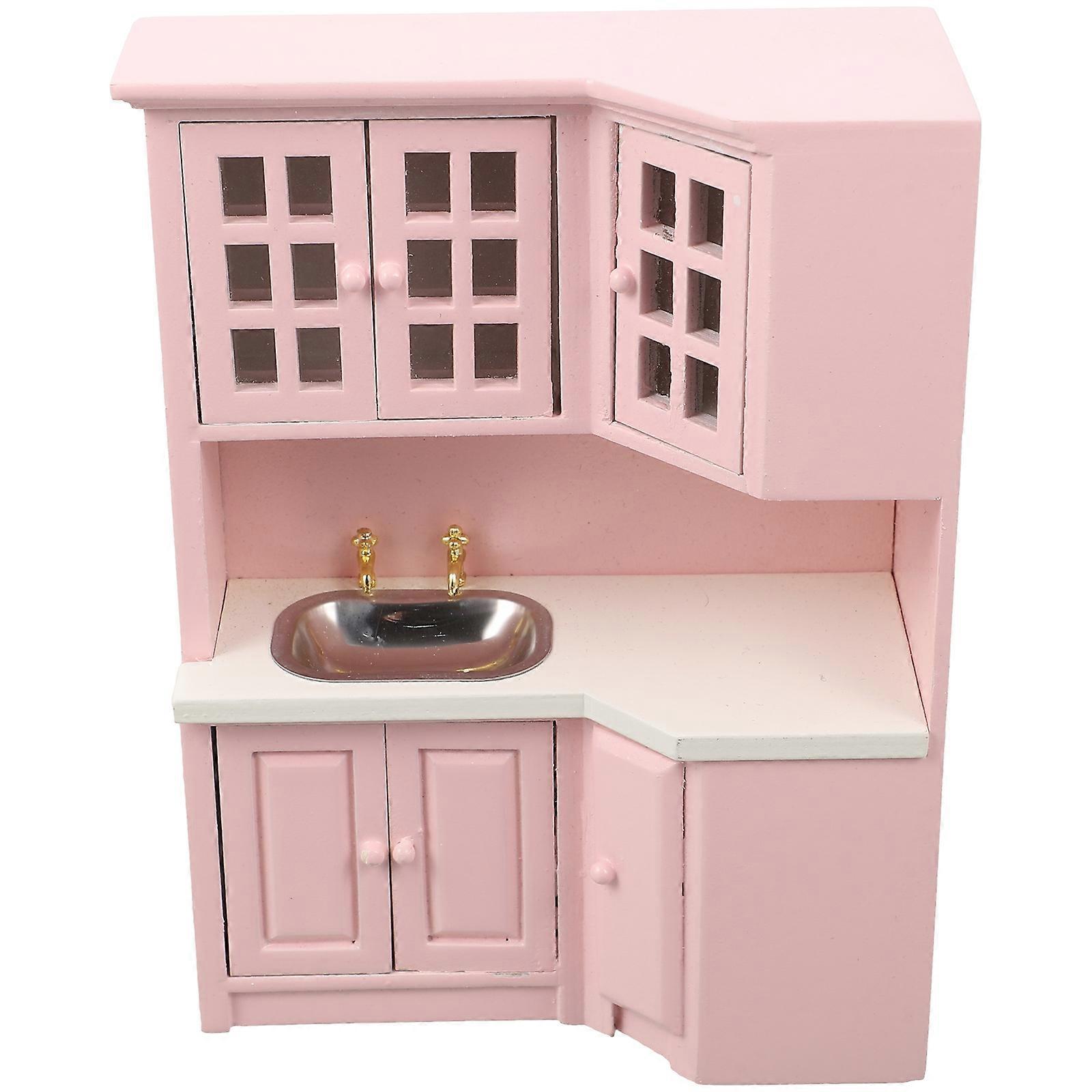 Mini Kitchen Miniatures Counter Model Ornament for Doll House Furniture Design 1Pcs