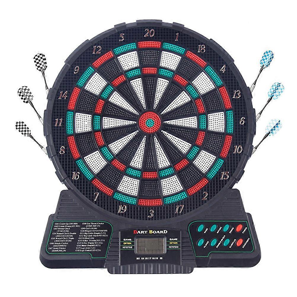 Electronic Darts Board Set Multiplayer LCD Scoring Display with 6 Darts Shot Glass Alcohol Drink Game Home Toys