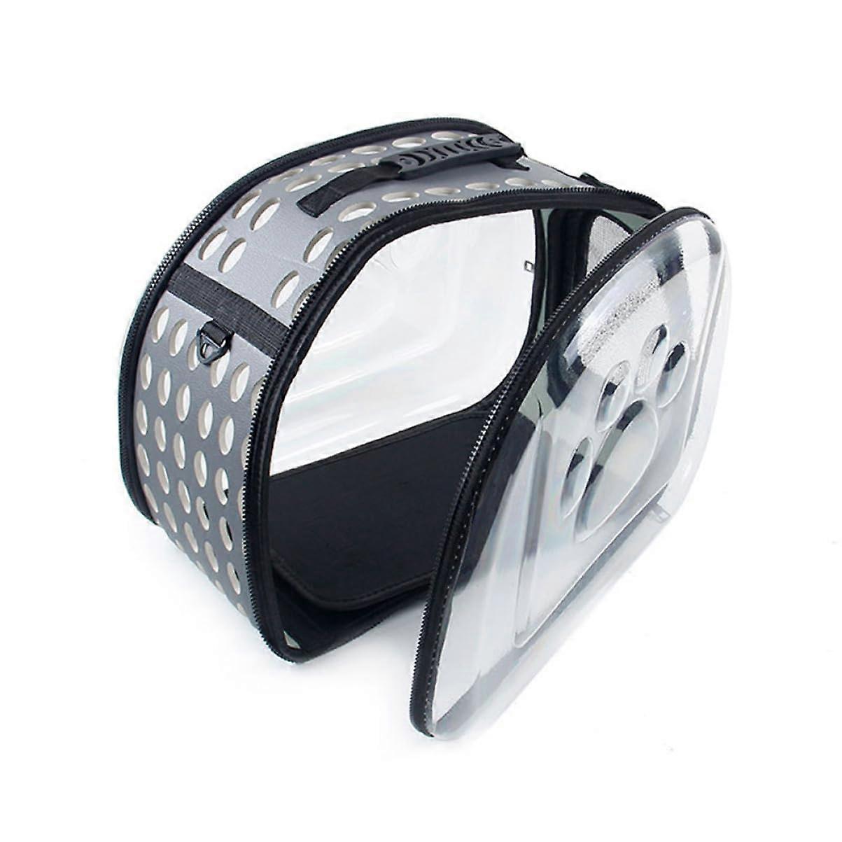 Portable Pet Carrier for Cat and Dog Transparent Storage Bag for Travel Large Durable Breathable Adjustable Straps