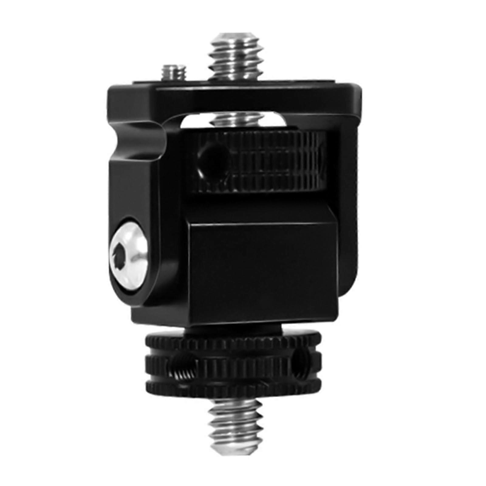 Cold Shoe Mount Adapter 1/4 Quick Release 360Degree Swivel For Mic Light Monitor On Camera Tripod