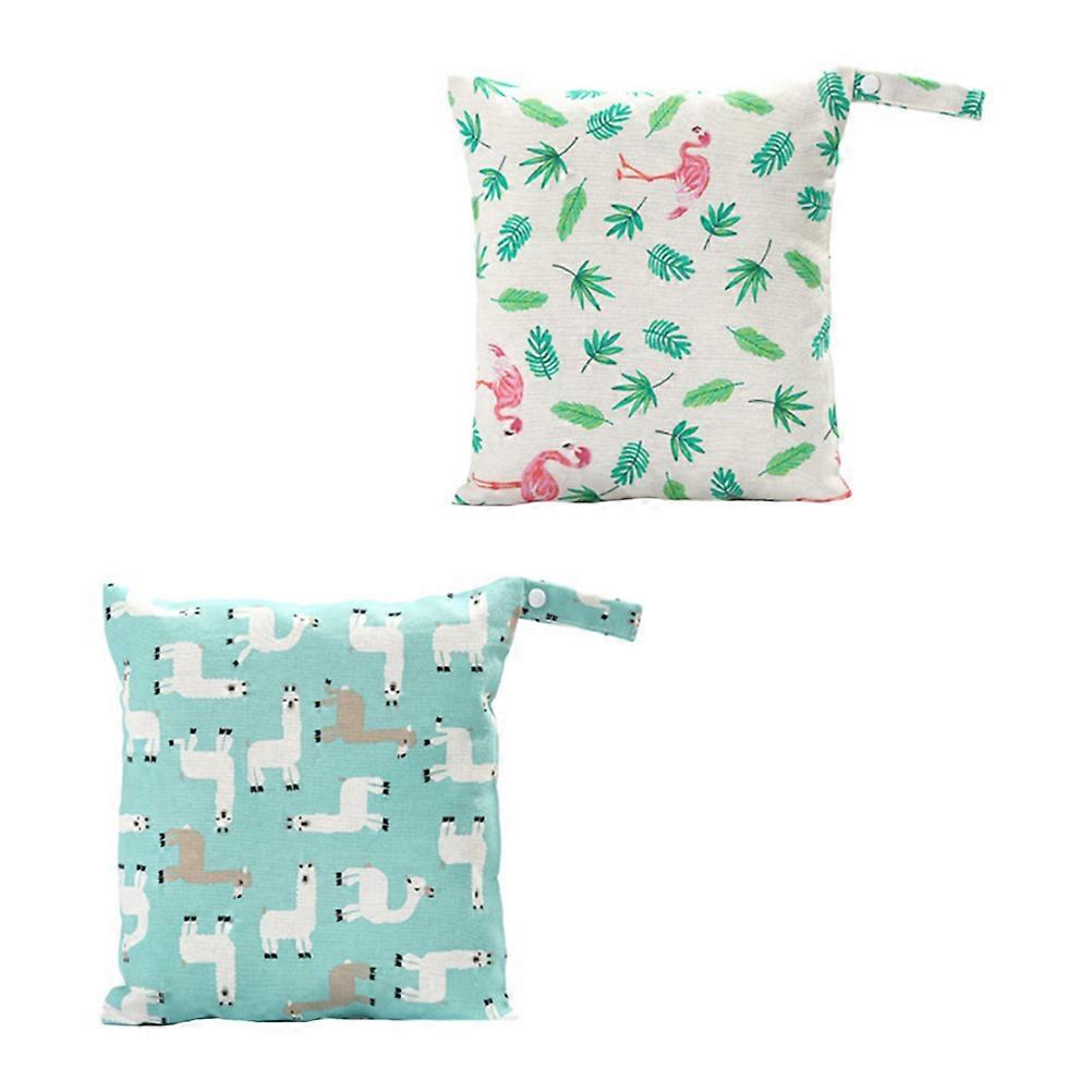 2pcs Portable Cloth Diaper Organizing Pouch Versatile Travel Organizer for Storing Diapers & Nappies with Stylish, High Grade Design