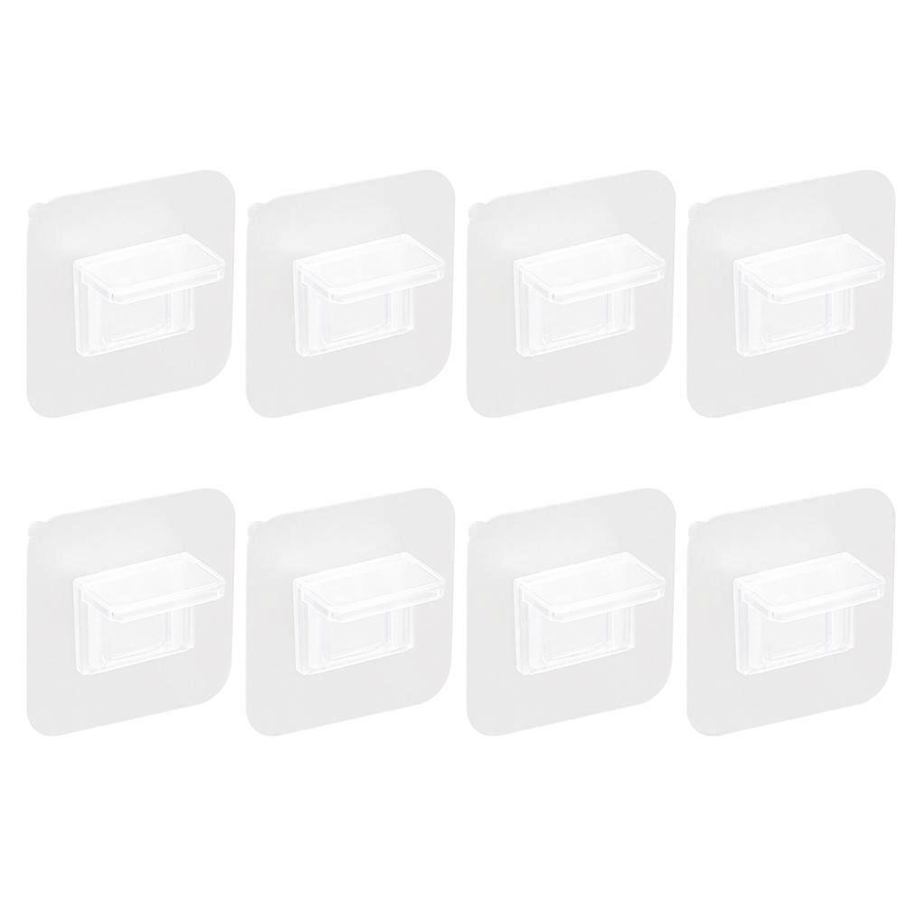 Multi-Layer Hanger Hook 8Pcs Multifunctional Partition Support For Strong Bearing Capacity In Home Use 6X6Cm Stylish White