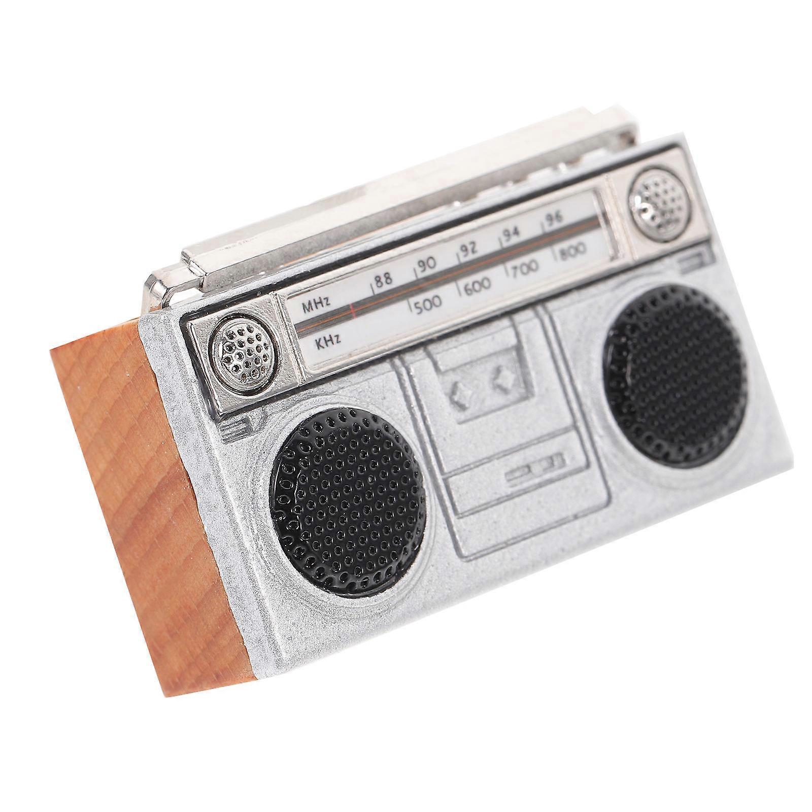 Vintage Style Miniature Radio Model 1 Set Mini Radio Figurine Simulation