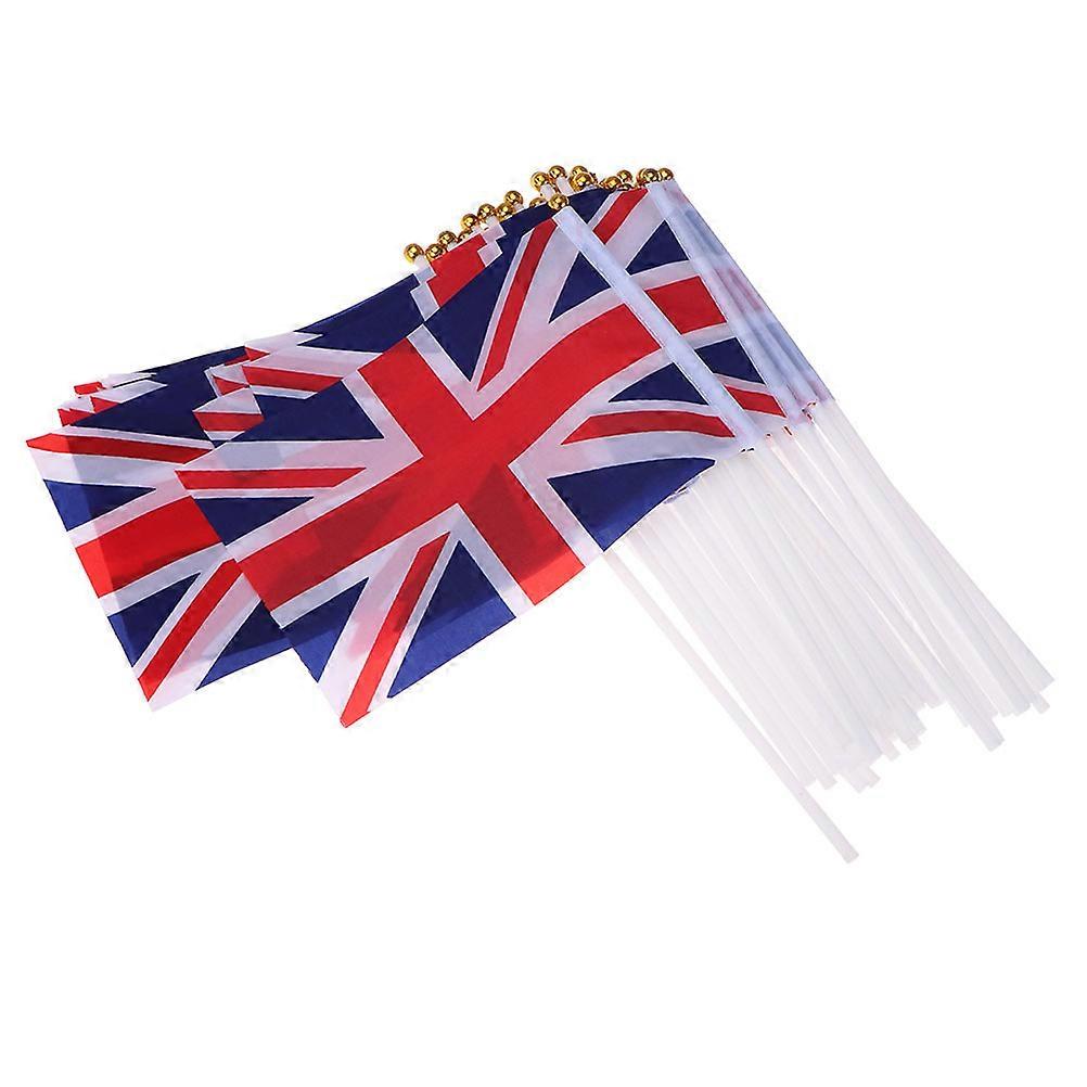 UK Flags Handheld for Festival Use Made of Polyester 25 Sets Lightweight Easy to Carry