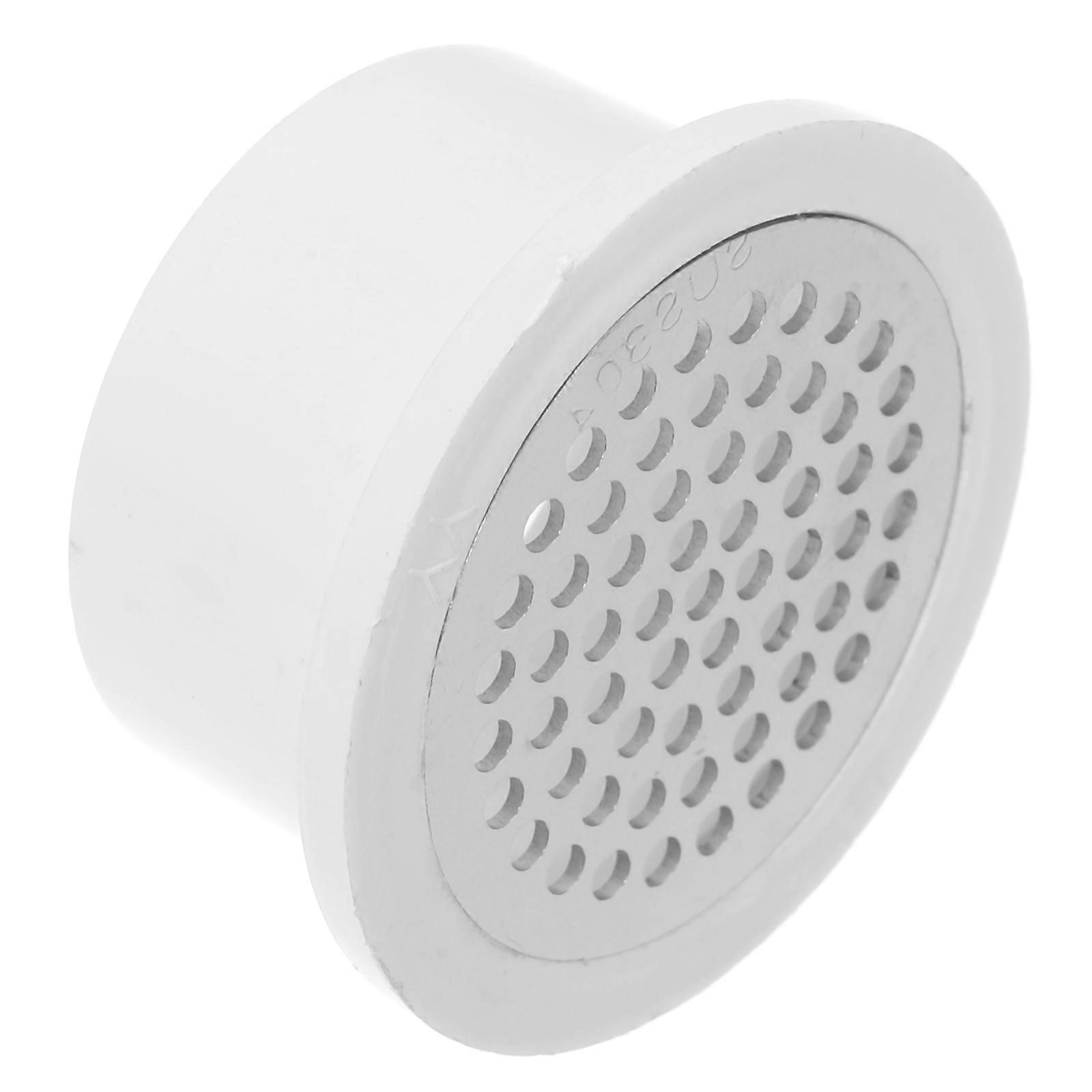 White Round Floor Drain Cover for Outdoor Use Durable PVC Material