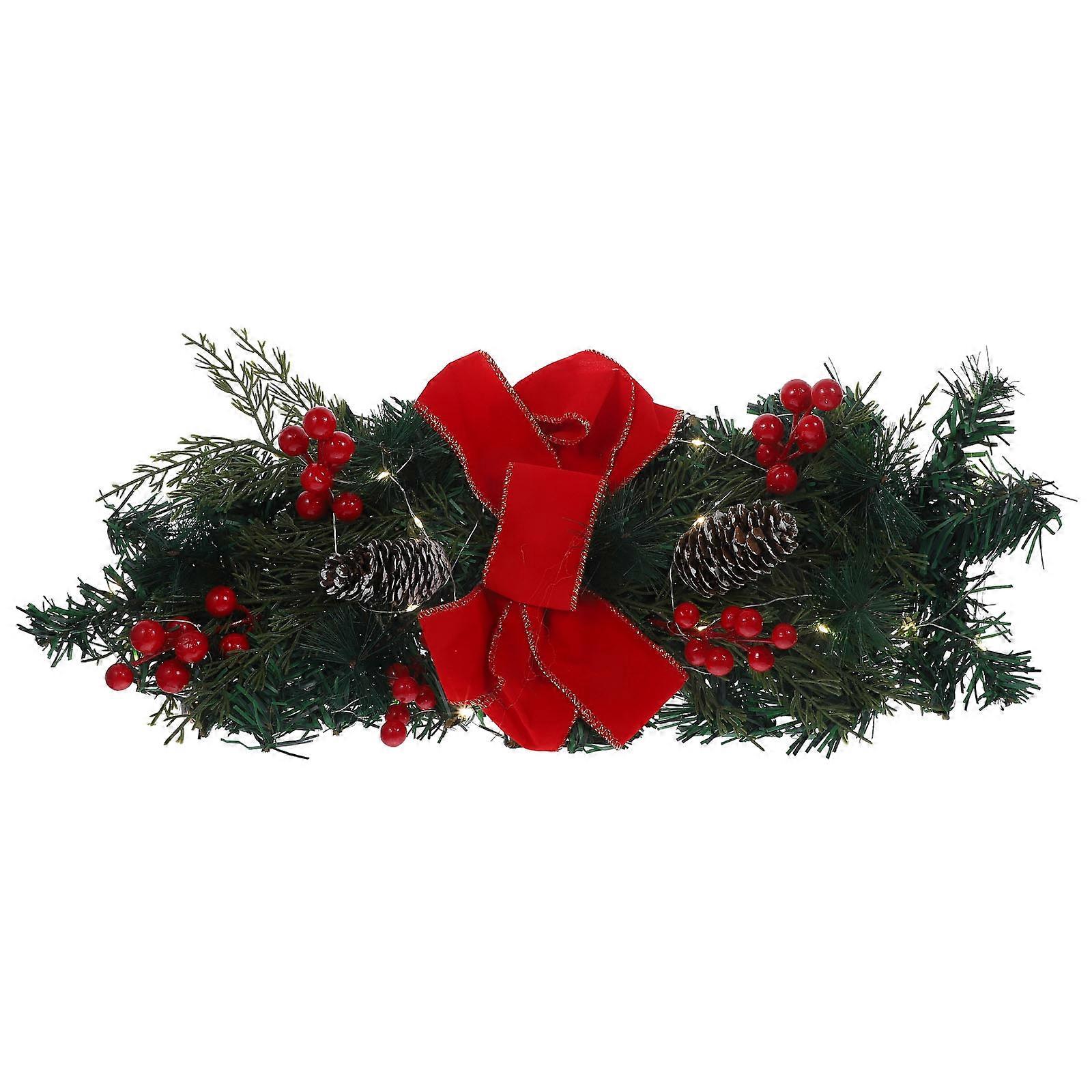 Christmas Stair Wreath Home Decoration Simple And Generous Design 45x21x4CM Red 1 Set