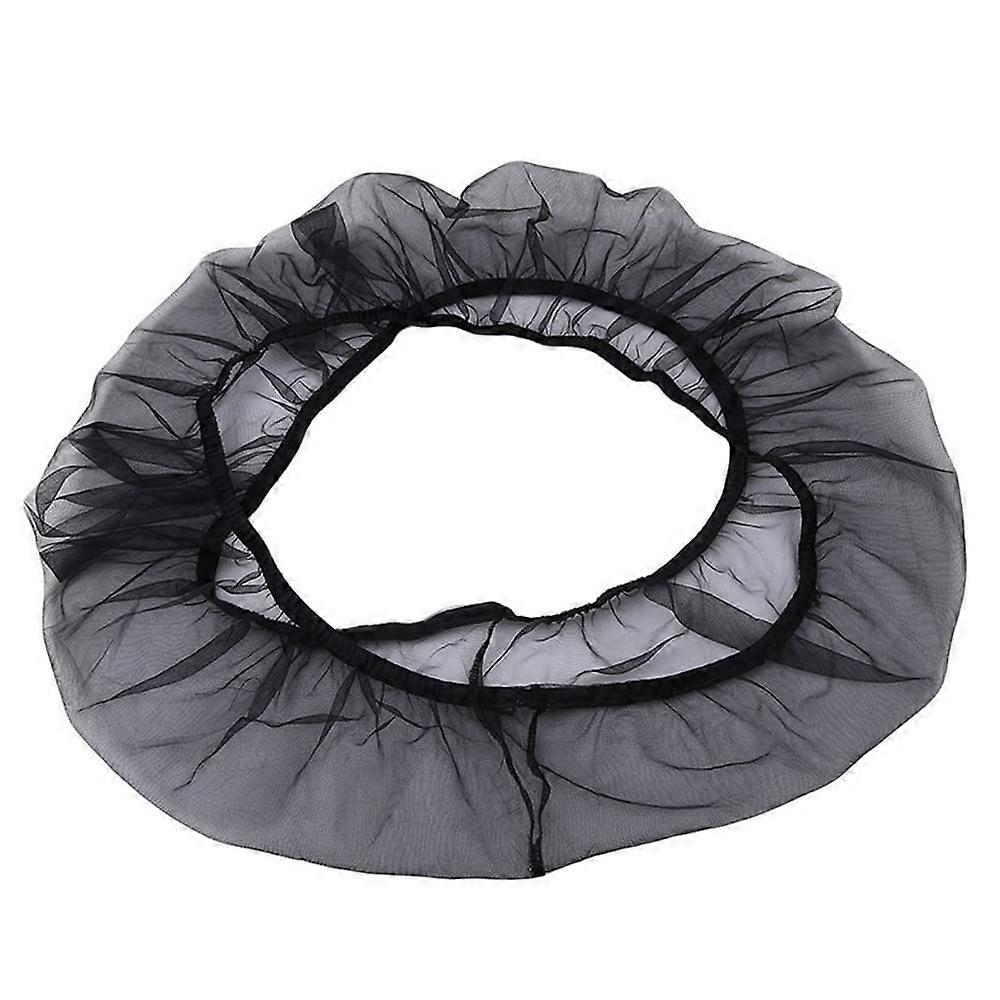 Adjustable Bird Cage Seed Catcher Net Cover with Breathable Nylon Mesh for Parrots and Small Birds (Black)