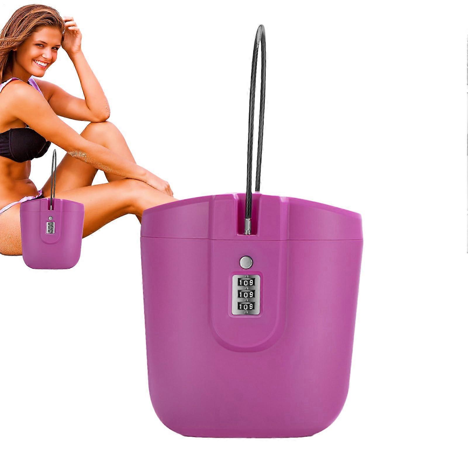 Beach Lockers for Items, Password Box, Waterproof Key Box with Number Code