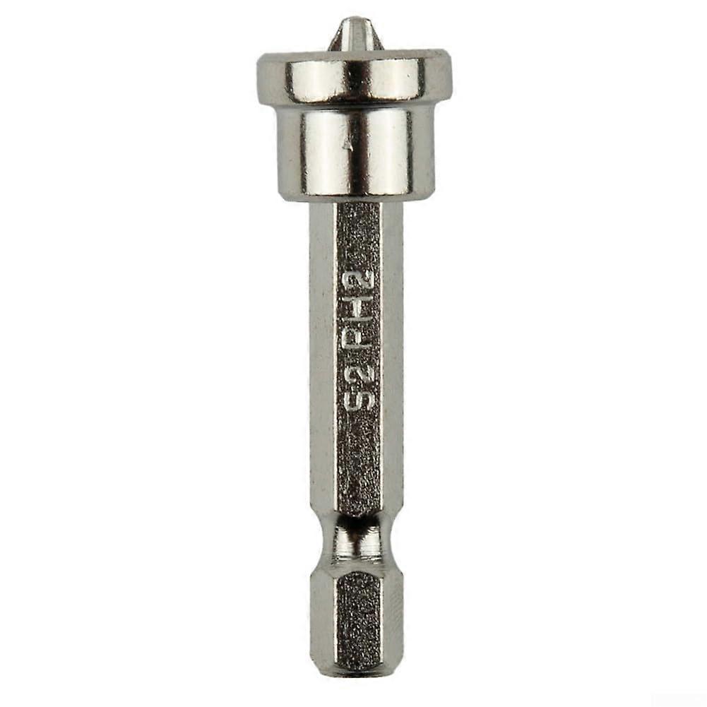 Magnetic screwdriver bit, chrome vanadium steel, hexagonal shank, drywall screwdriver head, 6.35 mm plug (50 mm)