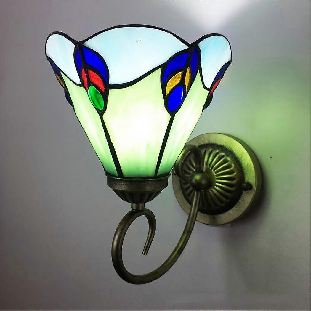 Lamp style, lamp glass painting, shadow reading, lighting, antique bronze lamp