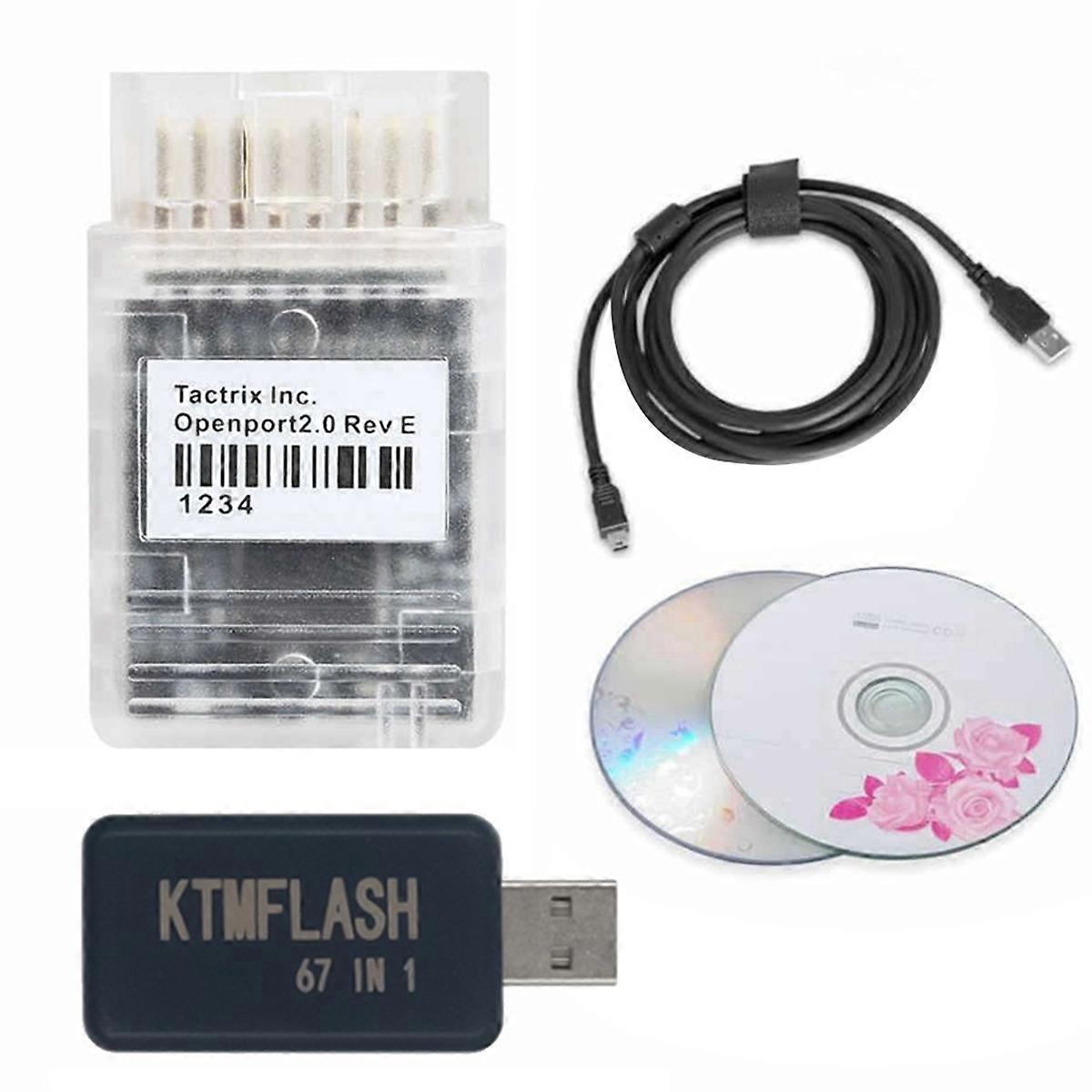 2.0 ECU FLASH Open Por Car Chip Tuning OBD2 Car Diagnostic Tool ECU Programmer Latest Dongle V1.20 Contains V1.95