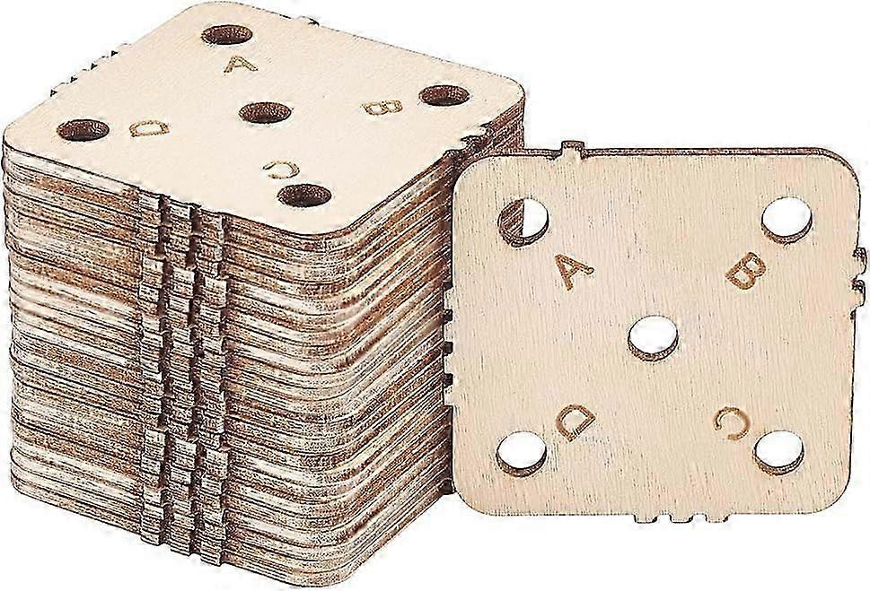 24 stuks vierkante weefkaart 1,8 x 1,8 inch 5 gaten weefgetouw kaarten handgemaakte weefgereedschappen voor weefgetouw weefbenodigdheden tablet weven weefgetouw weefgetouw benodigdheden gat: