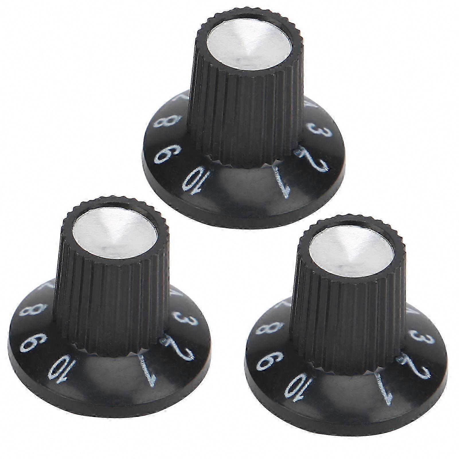 3Pcs Plastic Witch Hat Electric Guitar Control Knobs for Tone Volume Adjustment & Decoration