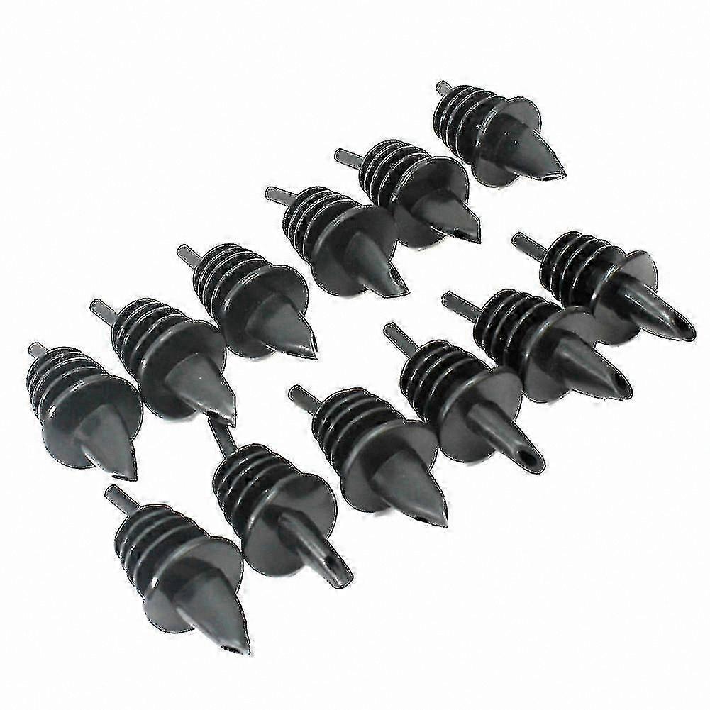 12-Pack Plastic Wine Bottle Pourer with Free Flow Spirit Spout and Stopper Functionality