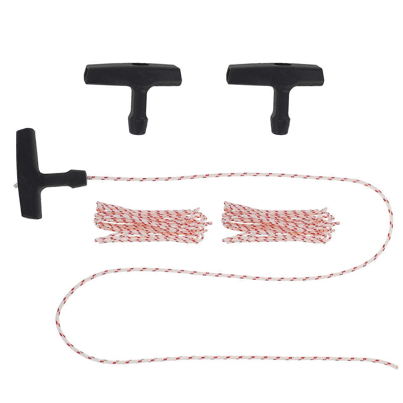 3 Sets Lawn Mower Pull Rope Guide Generator Pull Cord Mower Rope Lawn Cord Recoil Starter With Handle
