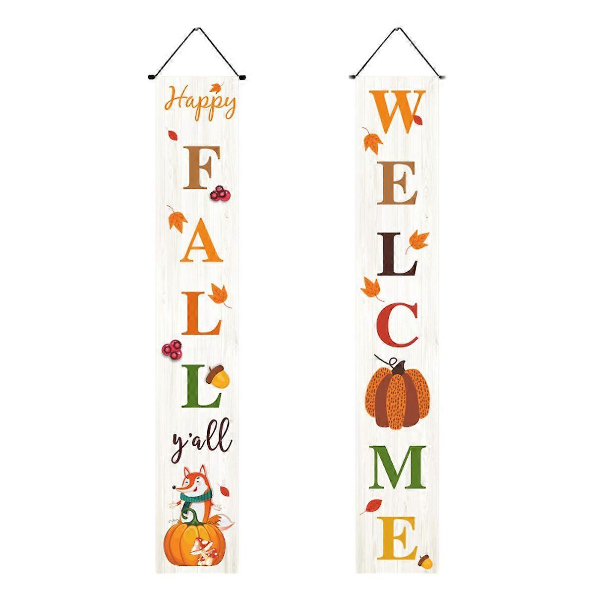 感謝祭の秋のバナー、ホームオフィス用の装飾的なカボチャの吊り下げ看板