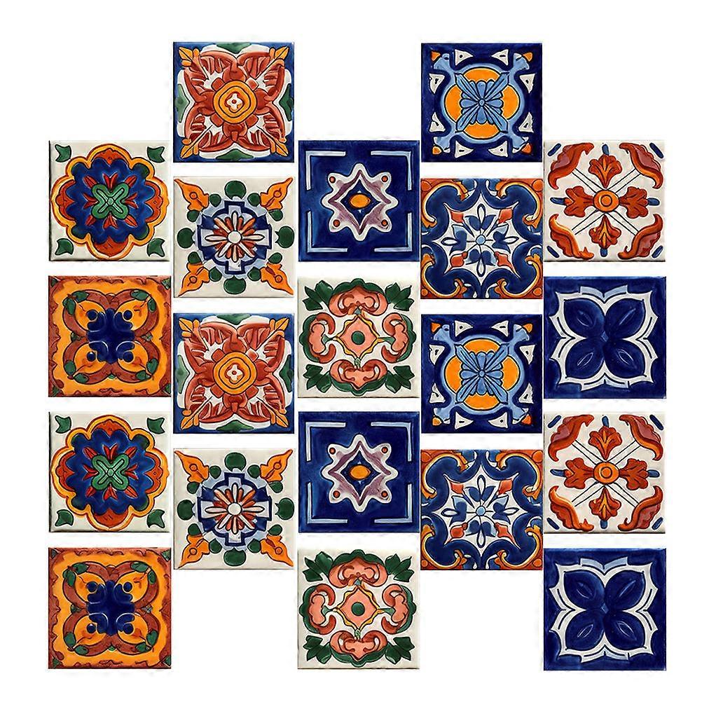 Peel and Stick mexikói csempe beltéri felújításhoz PVC válogatott színű dekoratív 20db