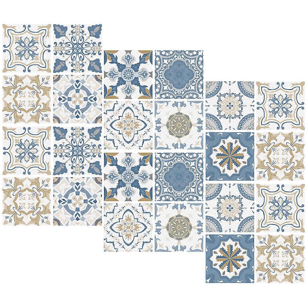 Decorative Tile Decoration Pvc Assorted Color Removable Adhesive 24Pcs