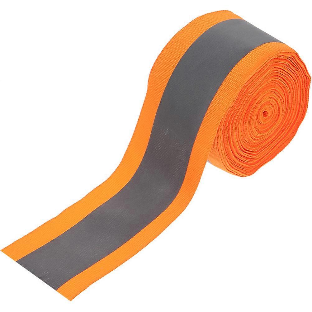 Reflective Fabric Tape Strip Sew on for Pet Clothing Orange Polyester Reflective 1 Roll