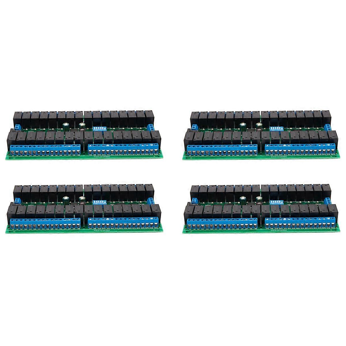 4X R421C32 DC12V 32 Channels Modbus RTU RS485 Bus Relay Module UART Serial Port Board for PLC LED Ho