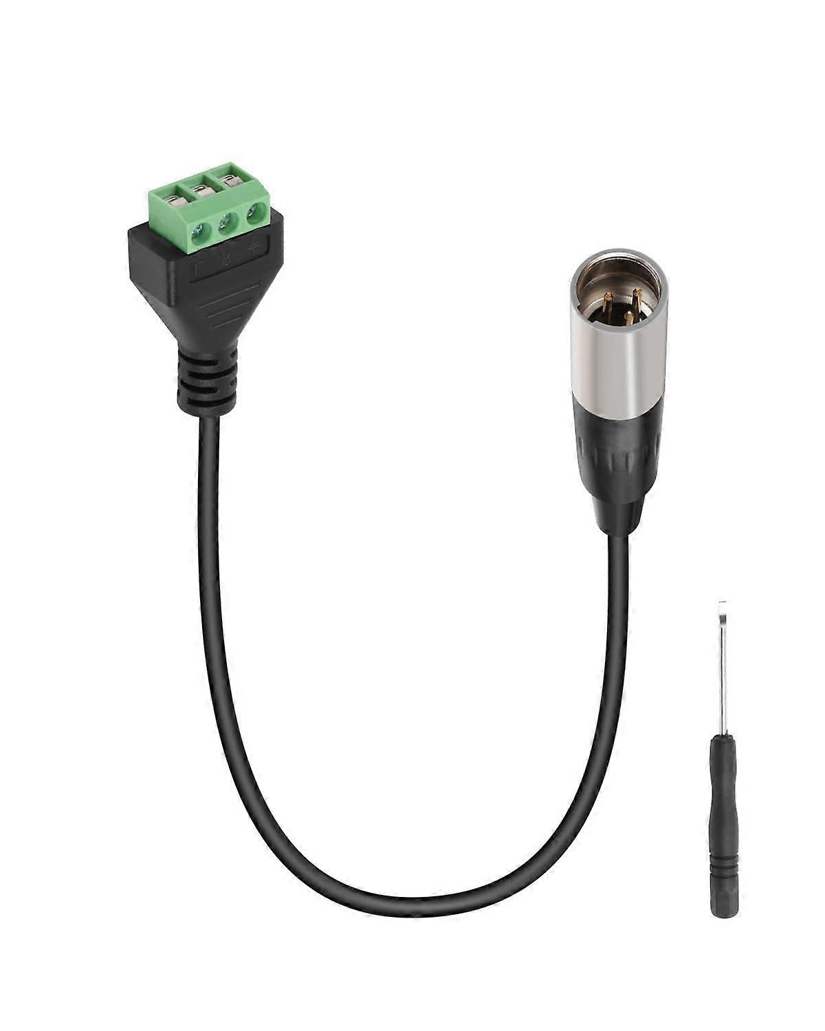 Mini  to Screw Terminal Block Cable, Mini  3Pin Male to 3 Pole Solderless