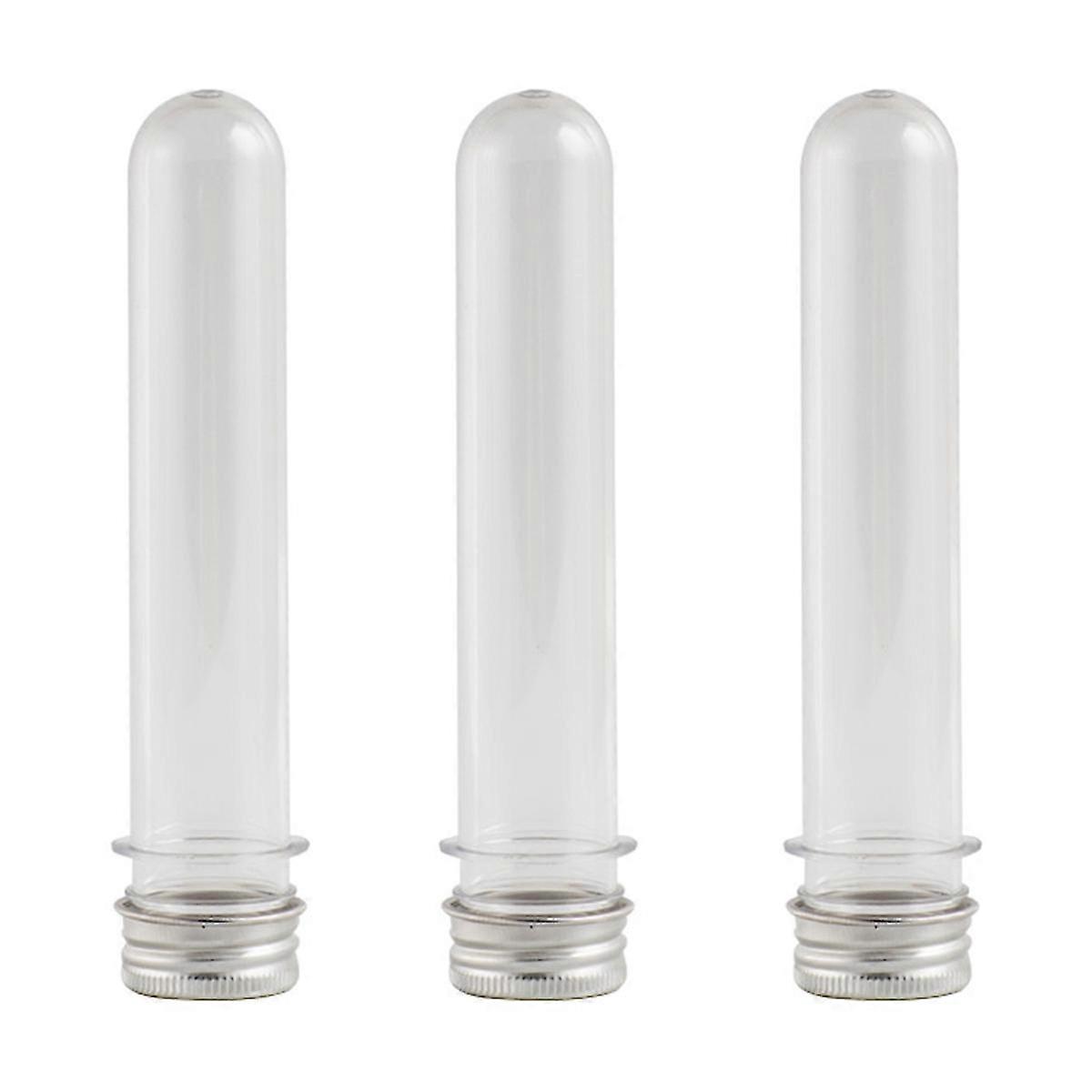 20Pcs 40ml Clear Test Tubes with Caps Plastic Storage Tubes