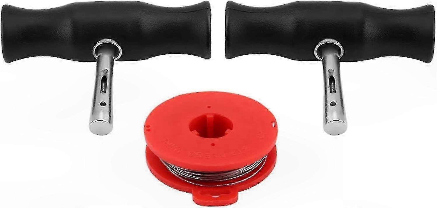 Windshield Removal Tool Set with Cutting Wire and Handles for Auto Glass Replacement (1 Set, Black)