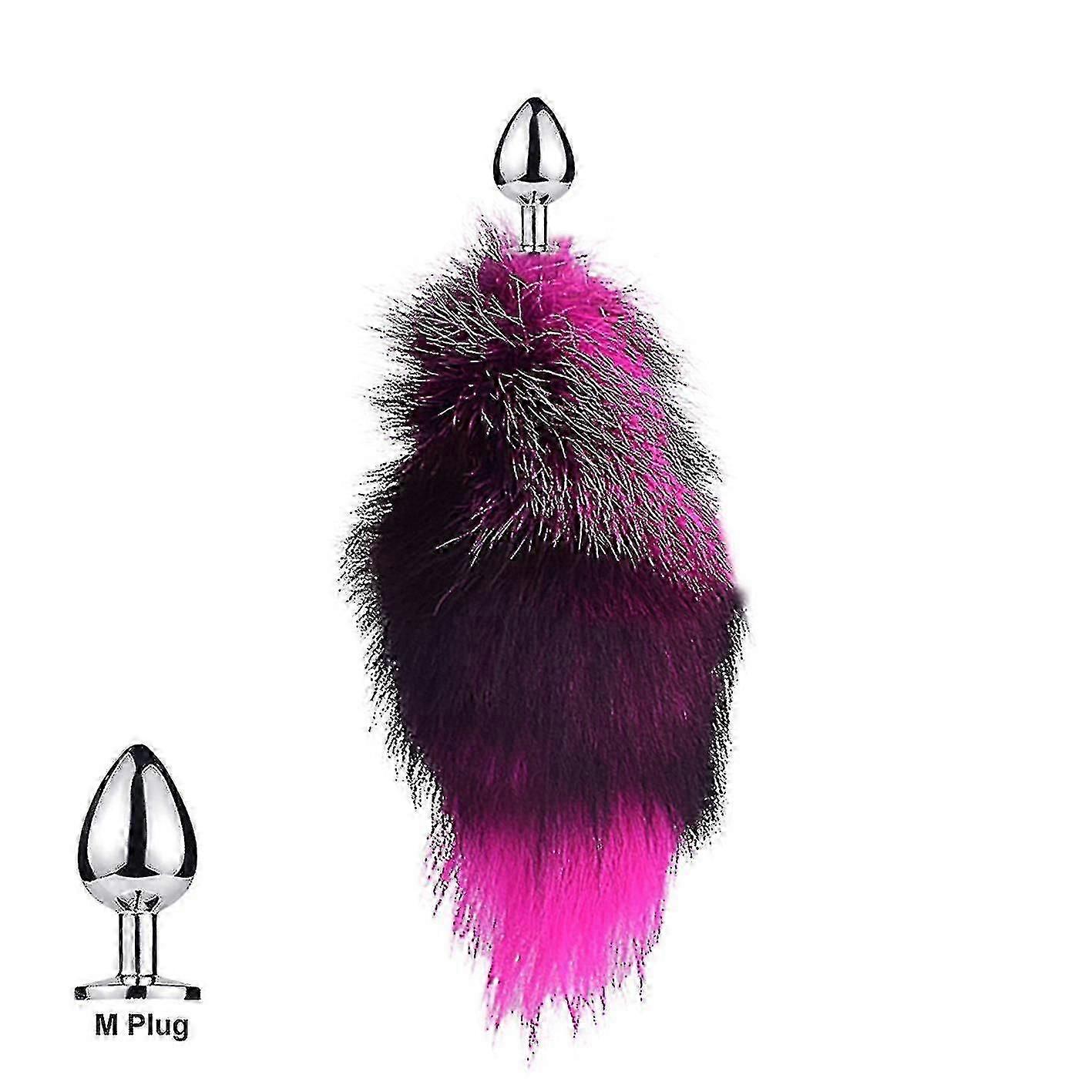 قابس ذيل الثعلب الصغير في الشعر الحقيقي القابل للفصل للحيوانات الأليفة