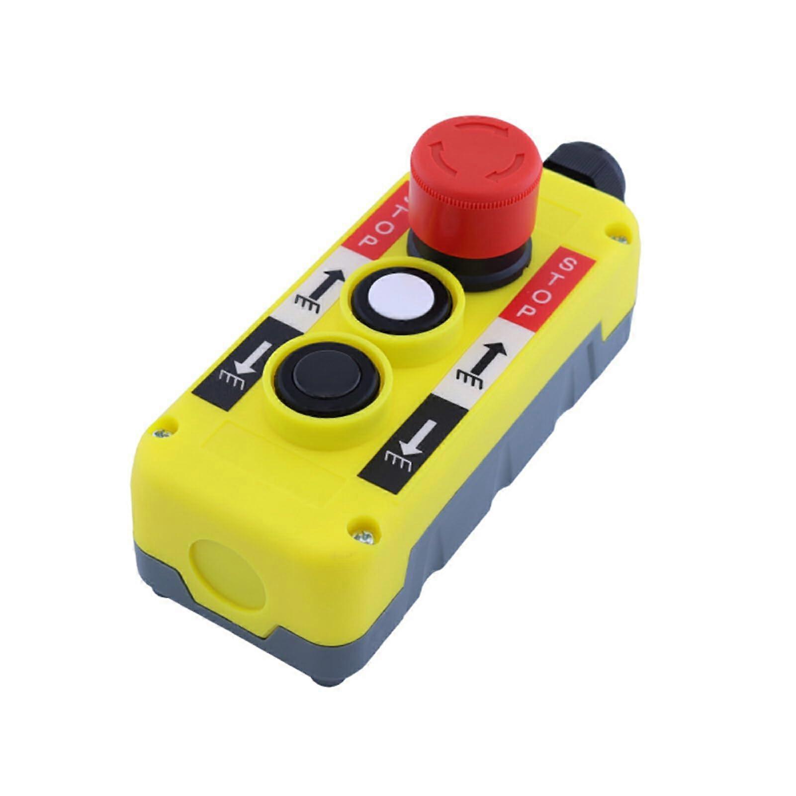 Lifting And Unloading Switch With Emergency Stop Button - ABS Control Button Box For Truck Tail Plate Operation