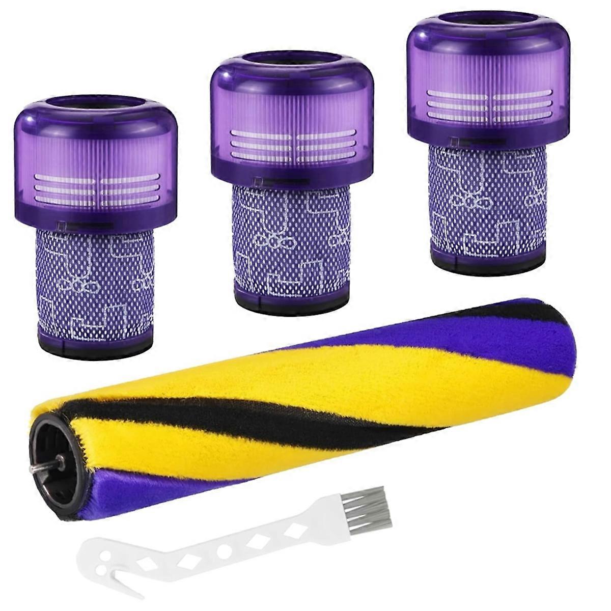 For V12 Detect Slim Series Vacuum Cleaner, Roller Brush Accessory Set with Replacement Filters