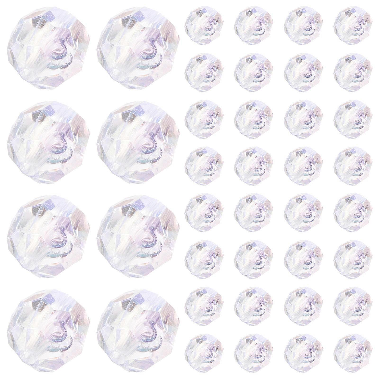 Durable Acrylic Beads for DIY Crafts Jewelry Making Smooth and Comfortable Transparent