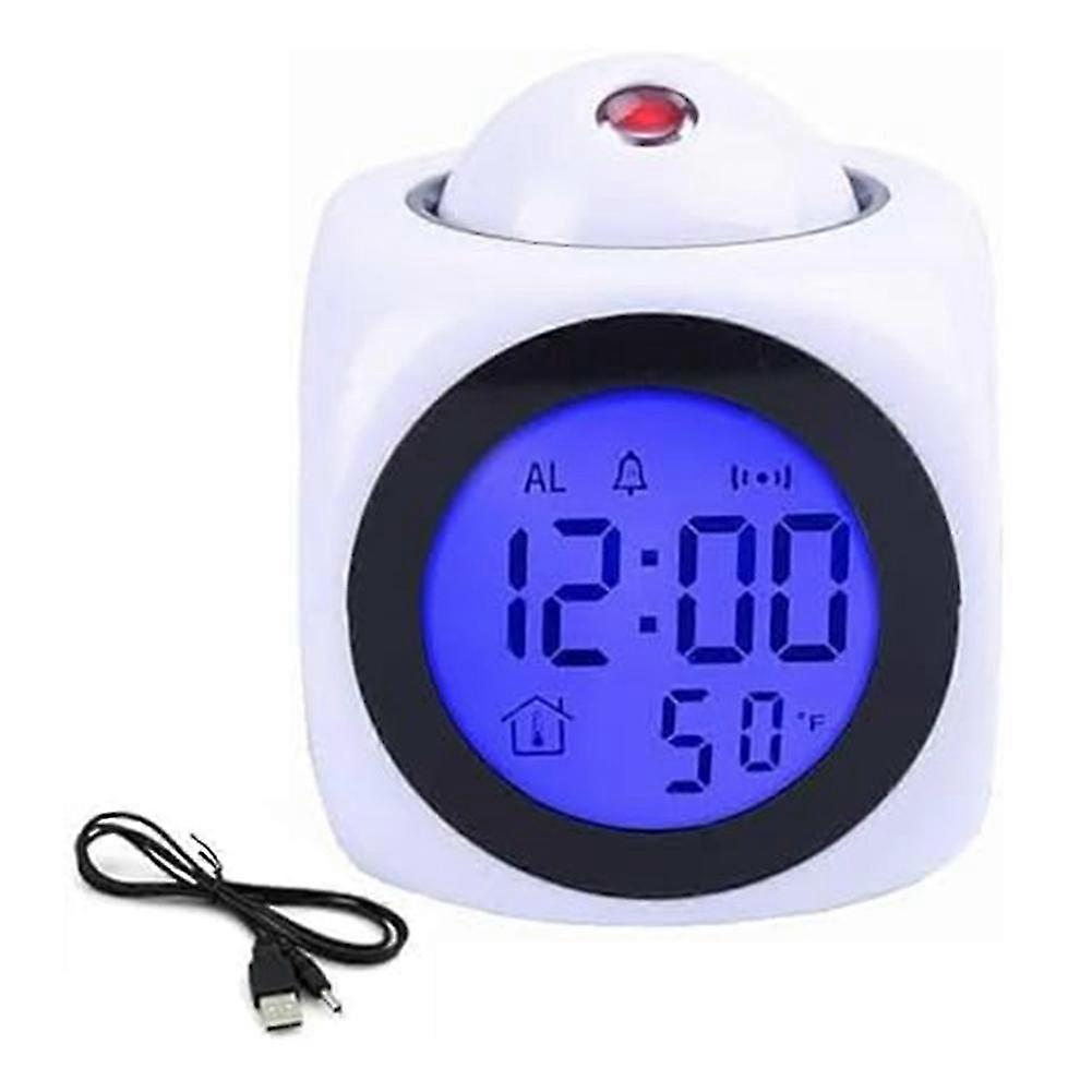 Enhanced Projection Electronic Clock with Multi-Function Alarm and English Clock Projection - LCD Project