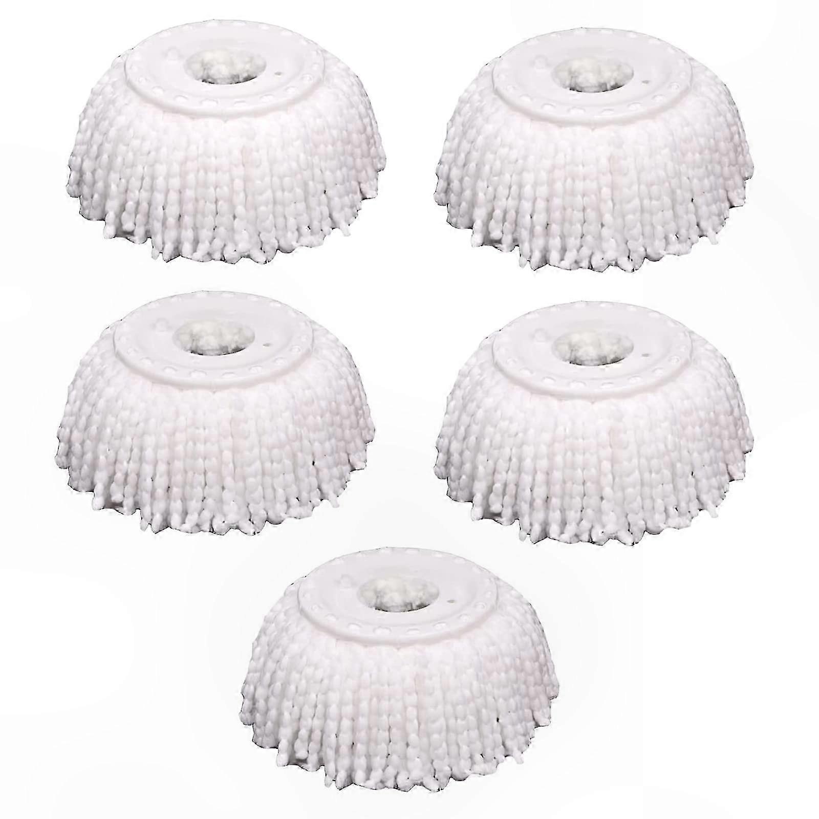 5-Pack Microfiber Mop Heads for Spin Mops, Standard Size Replacement Pads