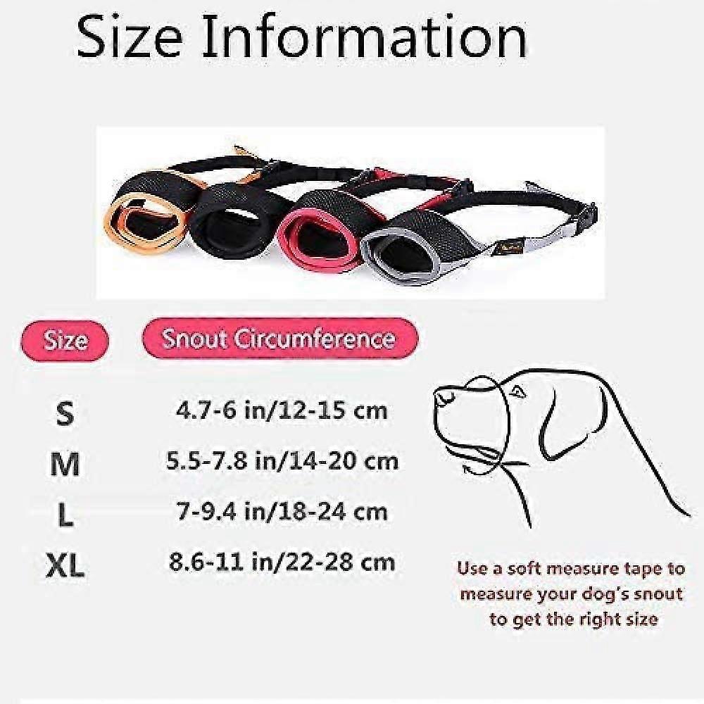 Muzzle For Dogs Muzzle For Soft Nylon Anti-barking And Chewing With Adjustable Loop In Breathable