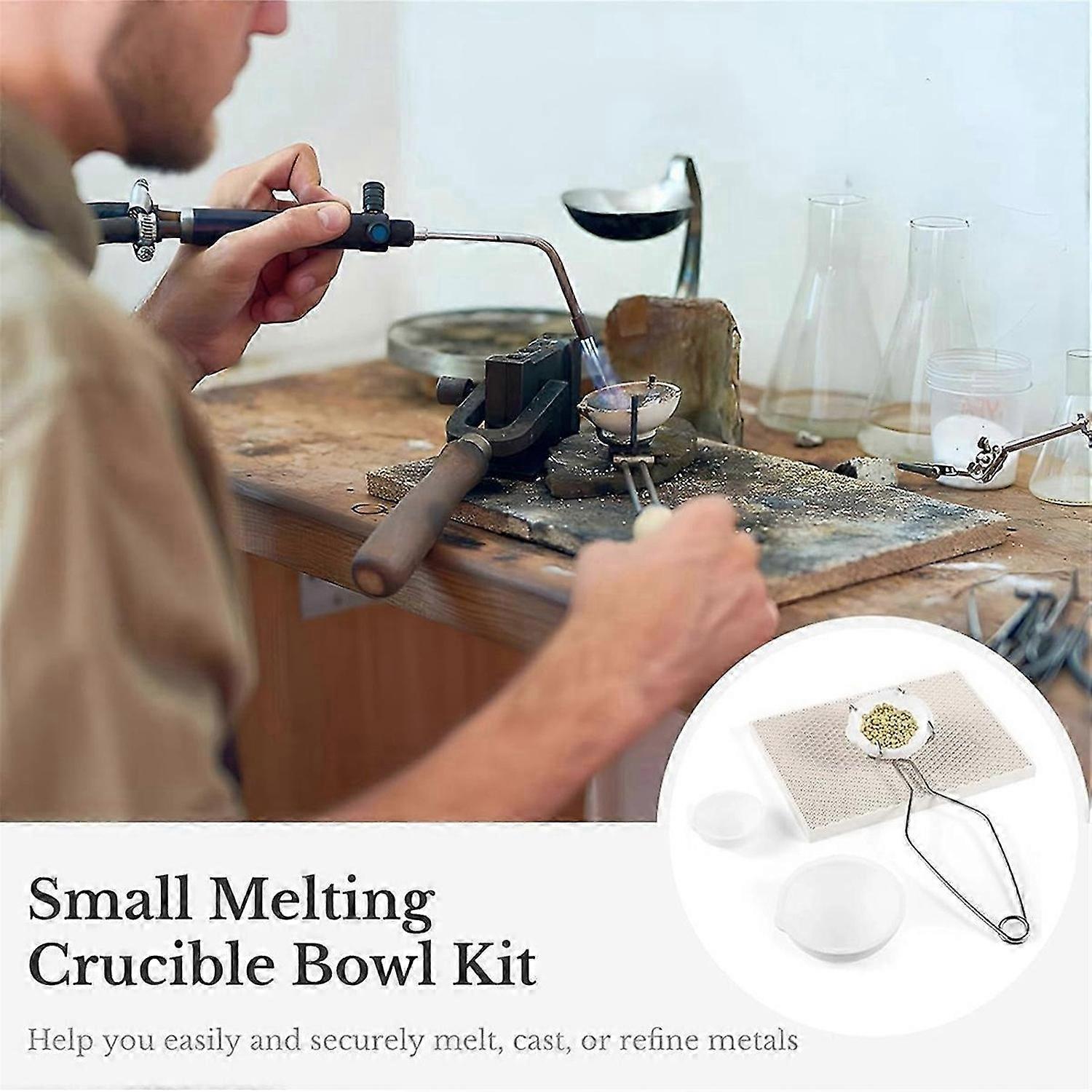 5-delt digelsæt, lille smeltedigelsæt