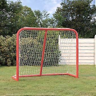 Hockey-Tor Rot und Weiß 183x71x122 cm Polyester