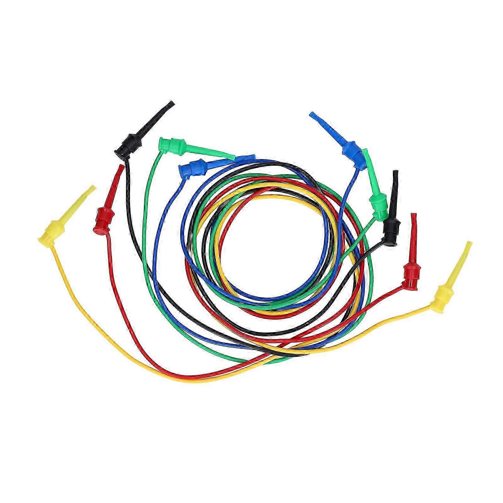 5Pcs Hook Clip Test Lead Dual Ended Testing Cable Wire Line Set Kit for Maintenance 2025